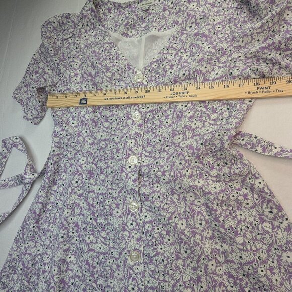 J. Peterman Women's Silk Midi Dress Size Large Floral 100% Silk - Picture 4 of 9